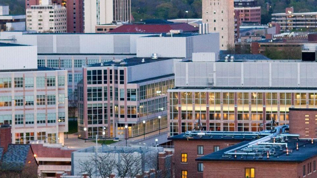 Aerial view of the University of Michigan Medical Campus.