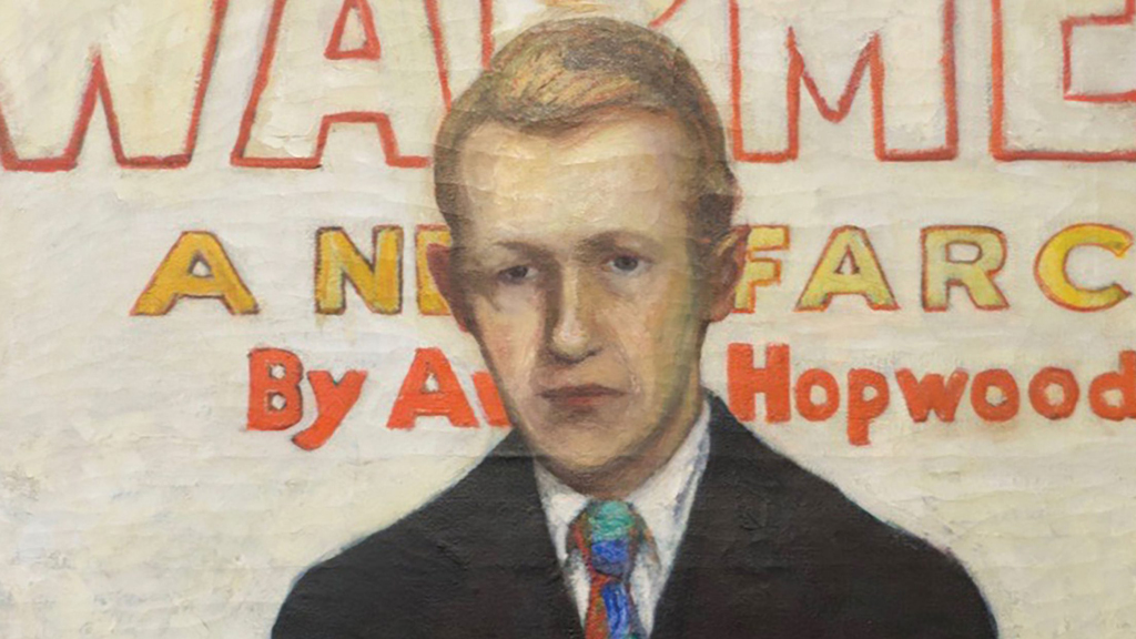 A painted portrait of Avery Hopwood.