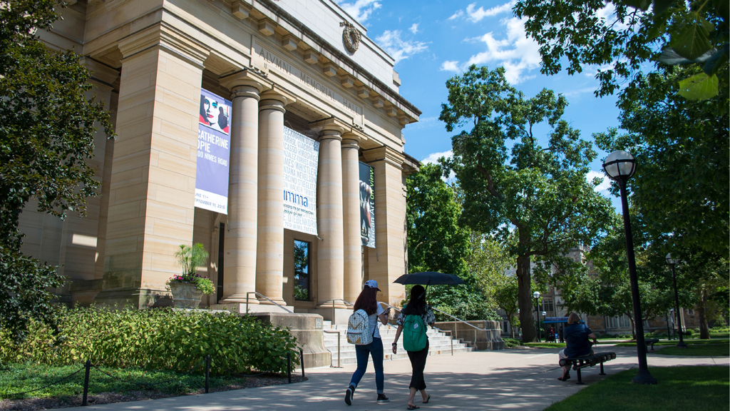 The exterior of the Museum of Art (UMMA) on a summer day.