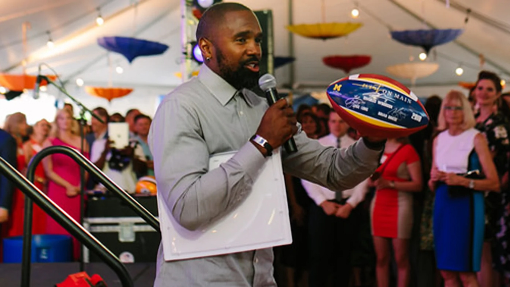 Charles Woodson at Event on Main.