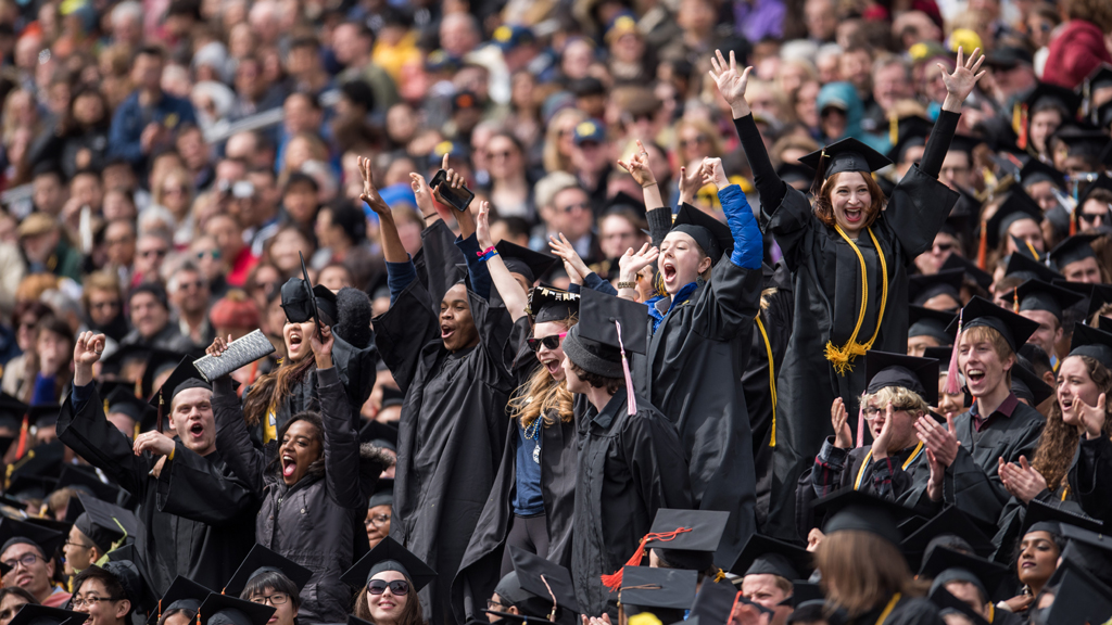 U-M students at Spring Commencement.