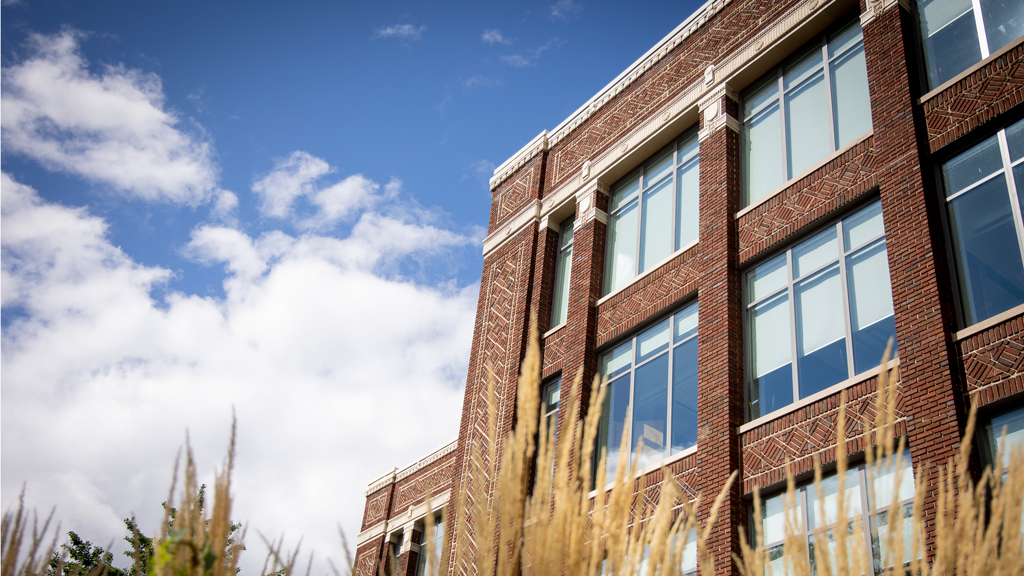 Exterior view of the School of Kinesiology Building.