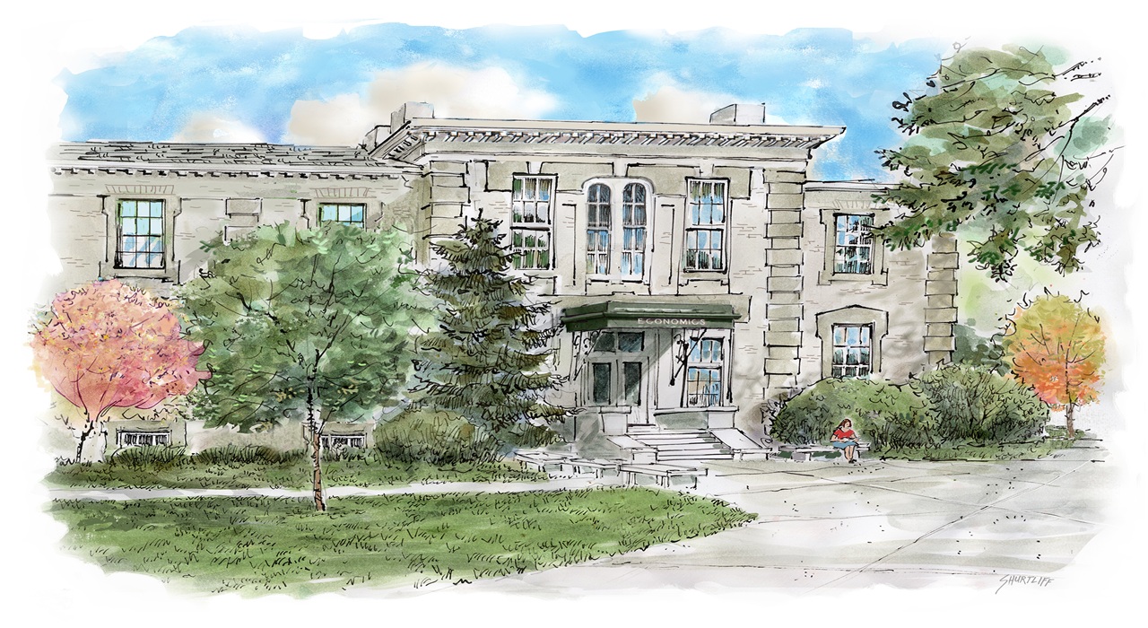 Artistic rendering of Lorch Hall economics building