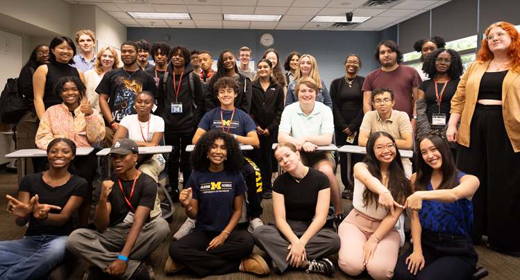 A group of U-M students who participated in the Development Summer Internship Program.