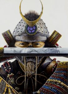 PCAP artist Bryan Picken’s painting of a Samuri.