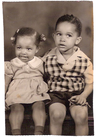 Canady with elder brother, Judge Clinton Canady III, when they were kids.