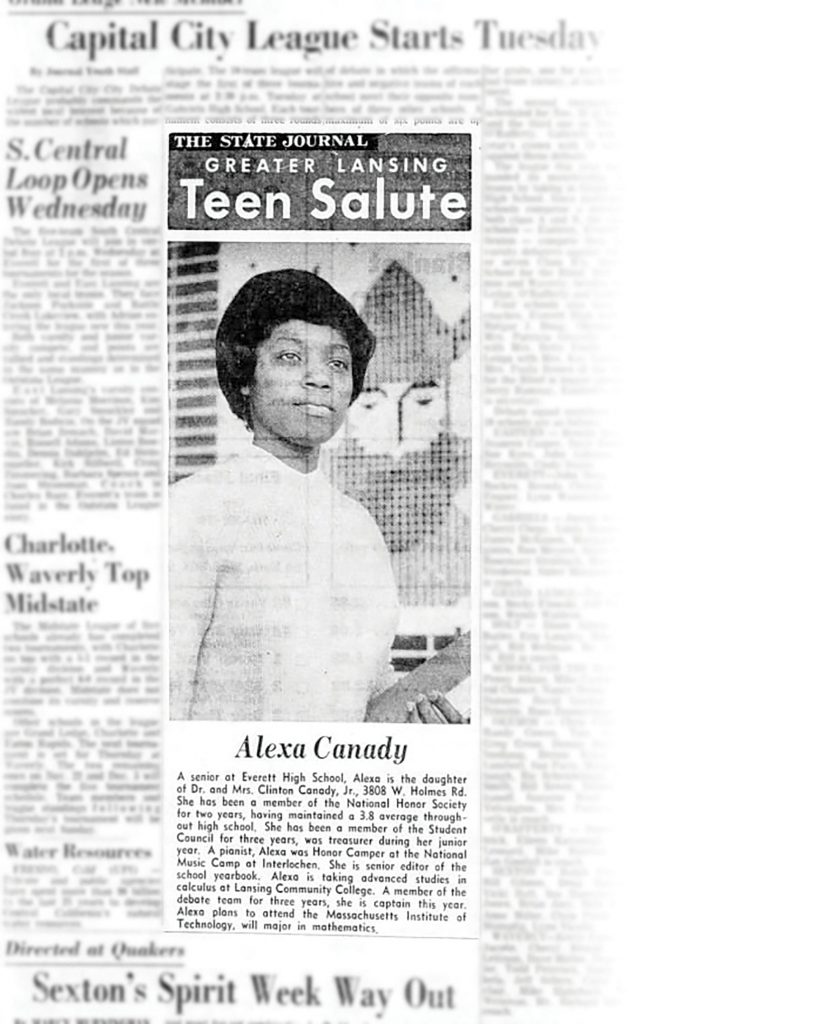 Canady featured in The Lansing State Journal on Nov. 6, 1966.