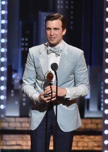 Gavin Creel accepting Tony Awards.