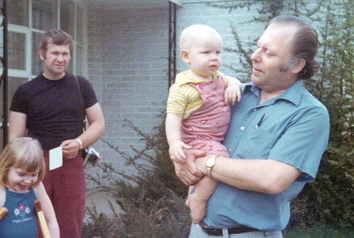 Lubomyr Kowal holding Jerry Kowal as an infant.