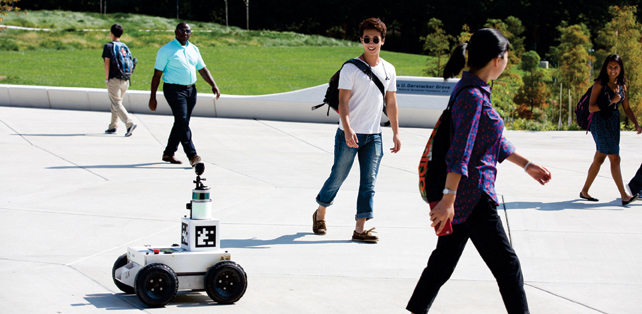 MAGIC robot explores campus.