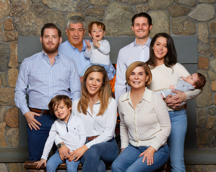 The Marsal family posing for a picture.