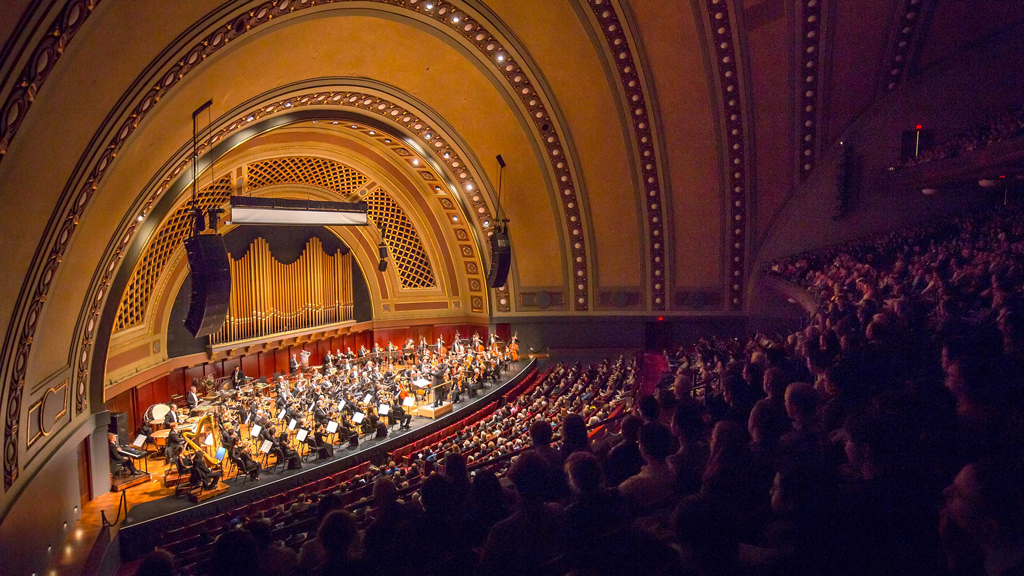 New York Philharmonic performing at Hill Auditorium.