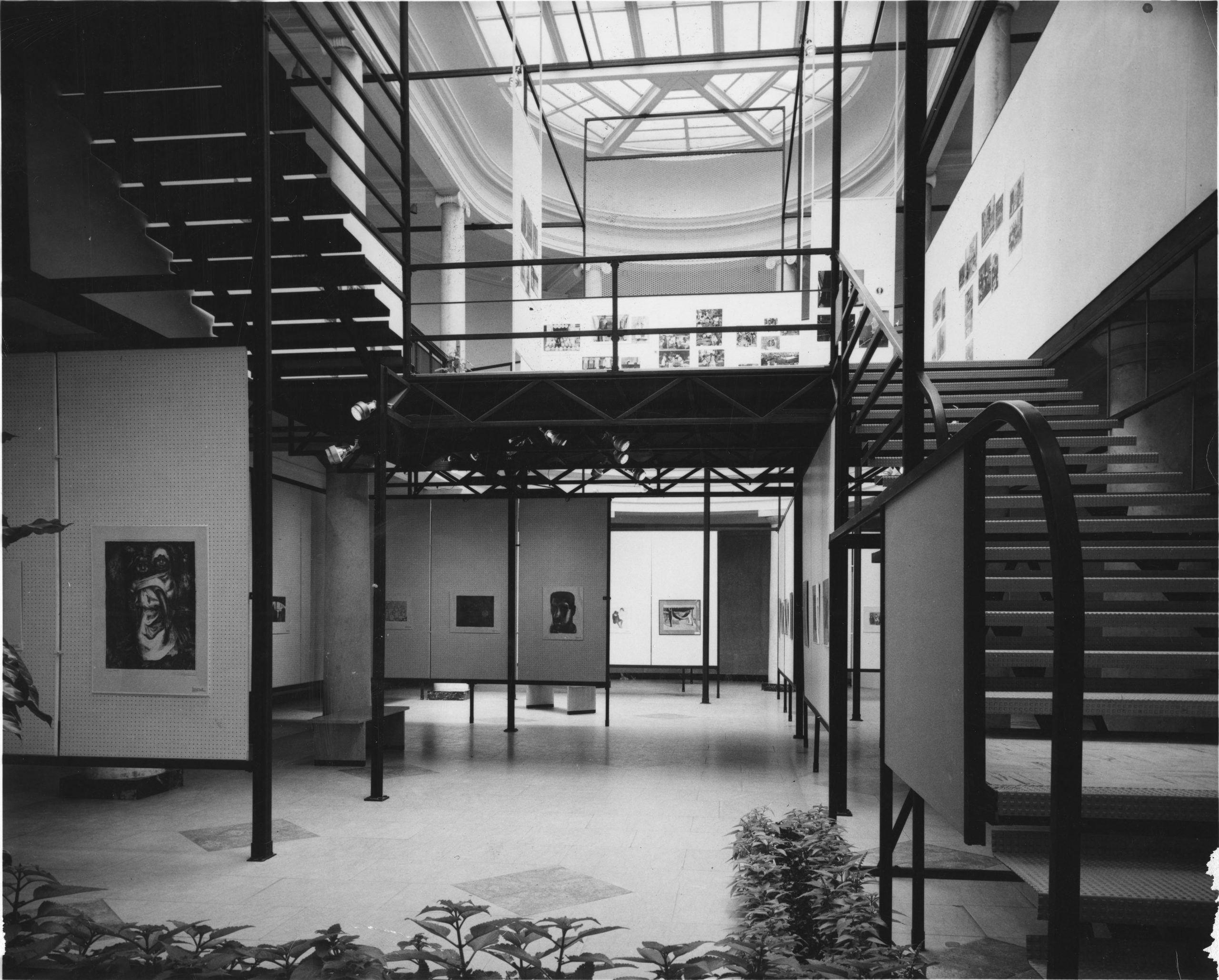 Black and white image of the architecture.