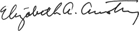 Elizabeth Armstrong signature