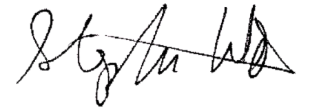 Stephen Ward signature