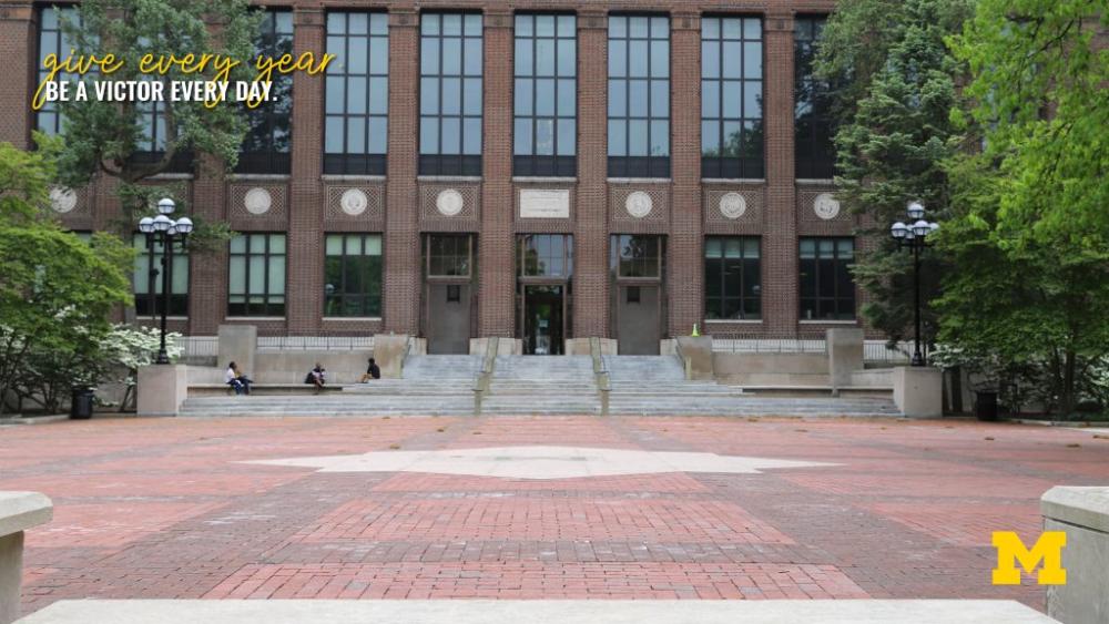 The front of the grad library, seen from the diag.