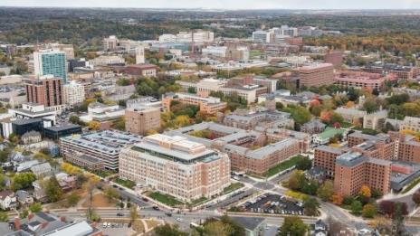 Overhead view of Michigan campus 