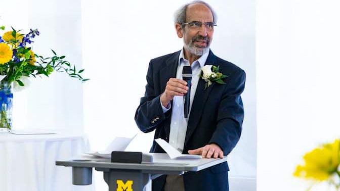 W. Monroe Keyserling speaks at his retirement celebration in 2019