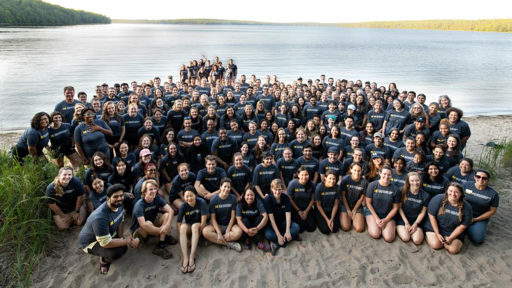 Incoming SEAS class seated in front of lake