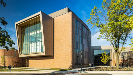 Exterior photo of the Engineering Lab Building