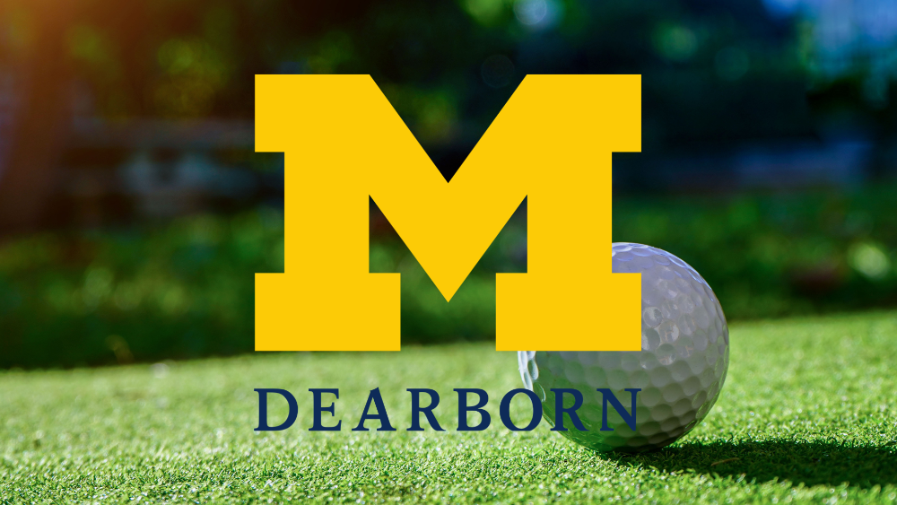 Golf ball with UM-Dearborn logo