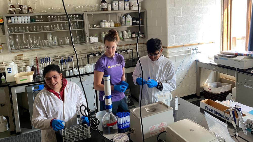 Students in a lab