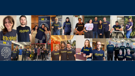 Collage photo of Center for Armenian Studies staff, faculty, and students